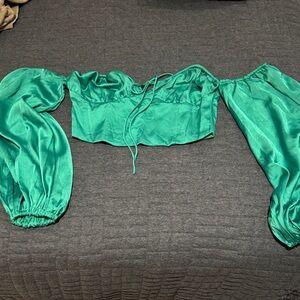 Sabo Skirt Green Crop Top